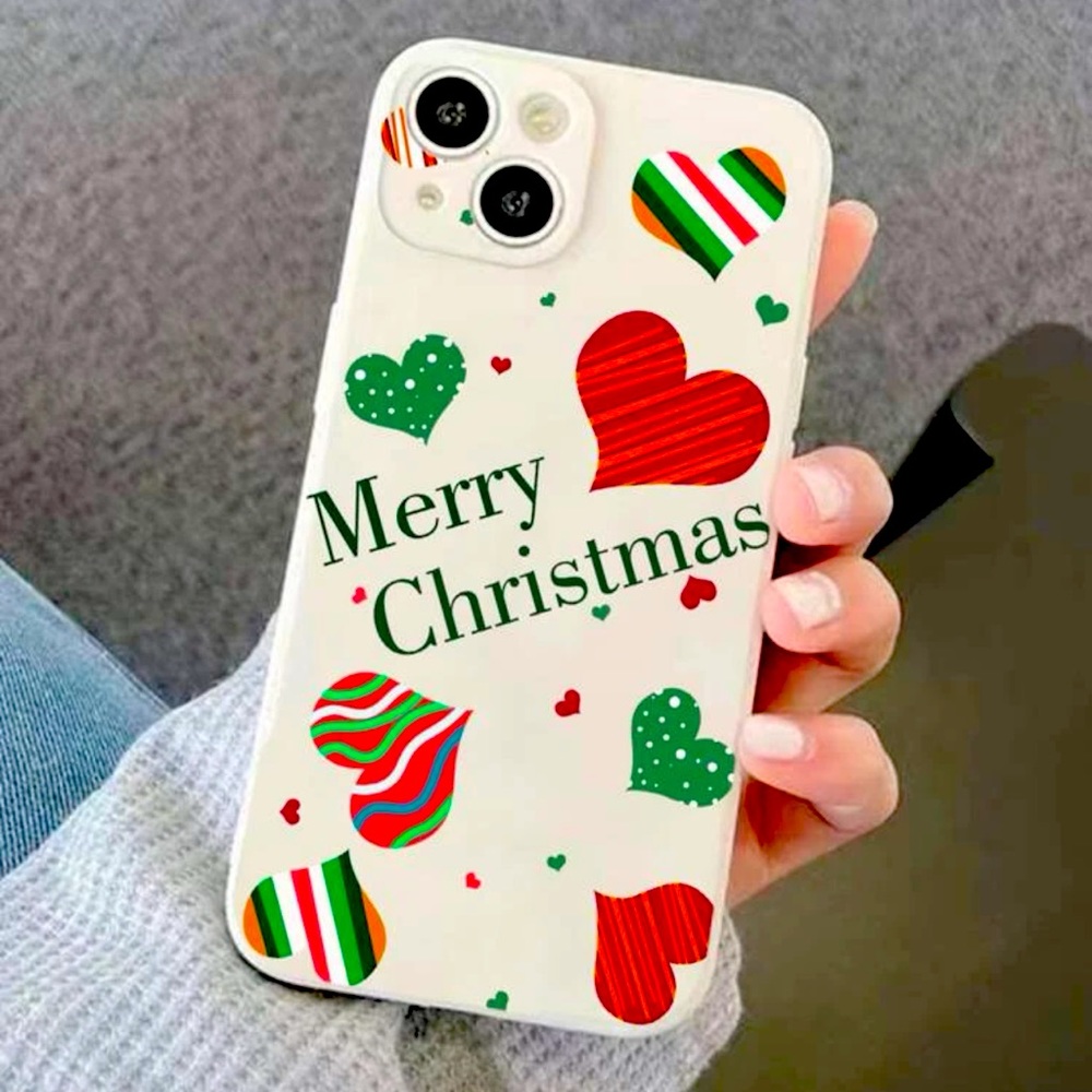 iPhone 12 Pro merry Christmas heart print case
